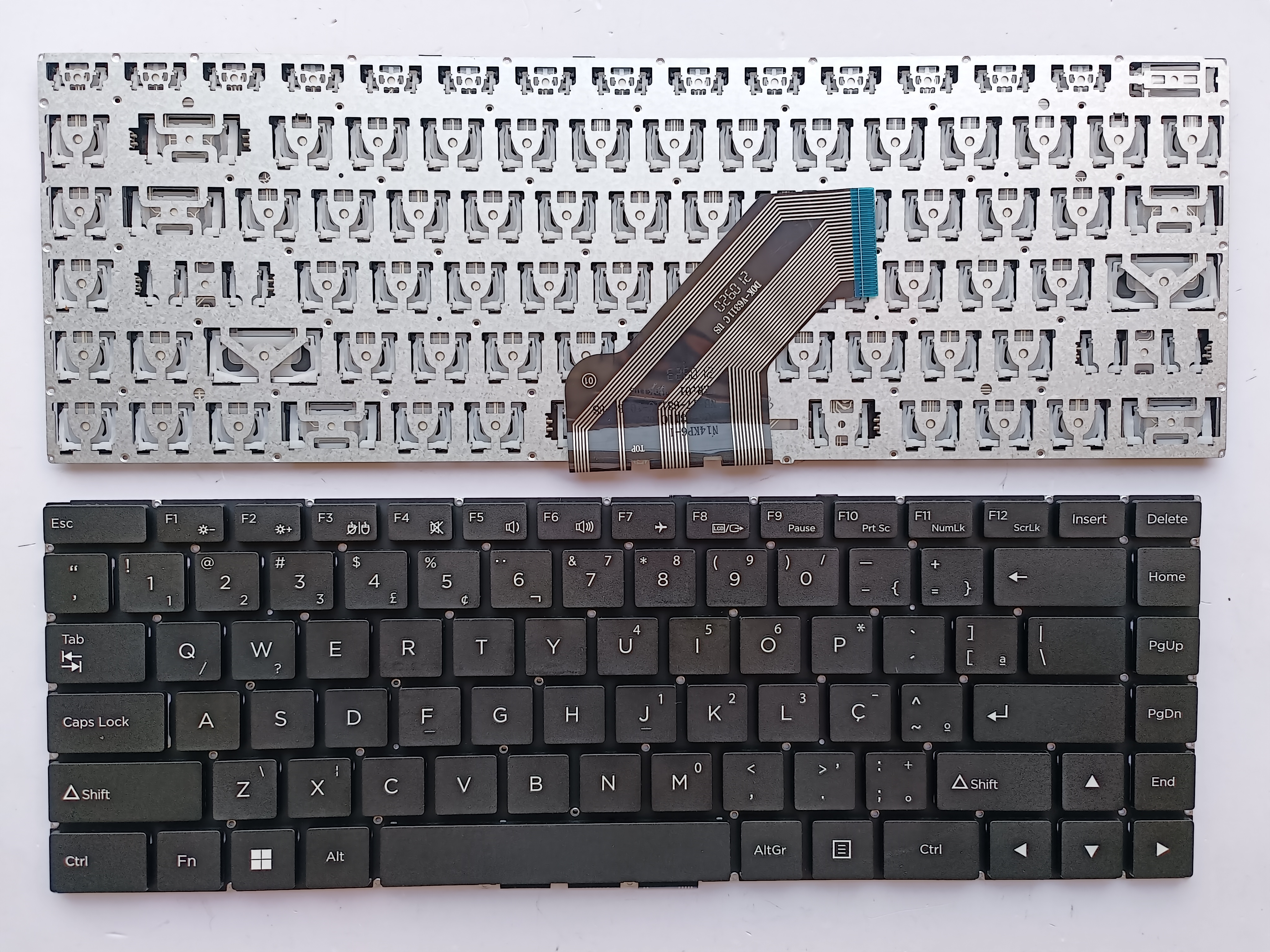 Picture of New Replacement Laptop Keyboard For N/A N14KP6/DOK-V6311C small enter white function key BLACK BR Layout